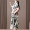 Plus Size Women's Summer Dress Elegant Loose Short Sleeve Long Dress Female Vintage Clothes