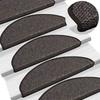Self Adhesive Stair Treads Sisal Look 15 Pcs 65 X 21 X 4 Cm Anthracite