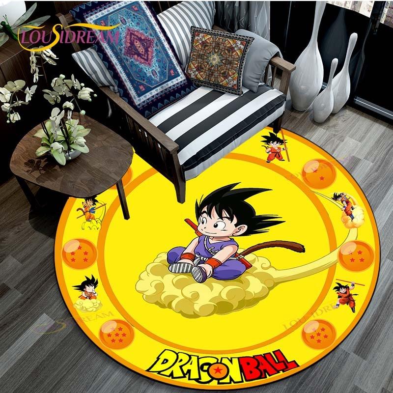 Аниме Dragon Ball Ковры для гостиной Коврик Goku Круглый ковер Напольный коврик Полиэстер Коврик 60cm