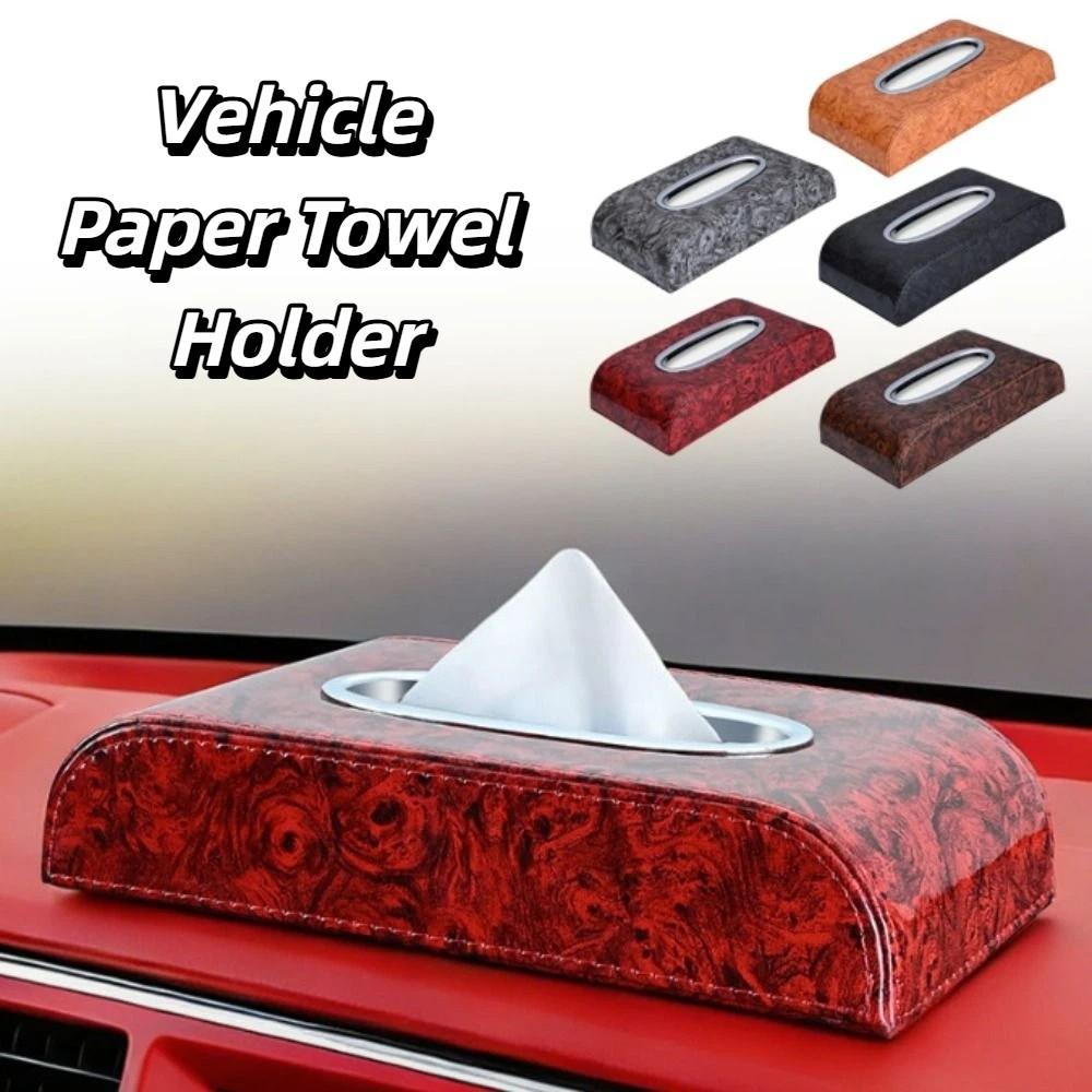Curved Design Car Tissue Box High-end Style Car Console Tissue Box Car Interior