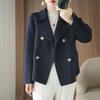 2025 Double-Sided Wool Korean Style Petite Loose Jacket for Women - Autumn/Winter Fashion