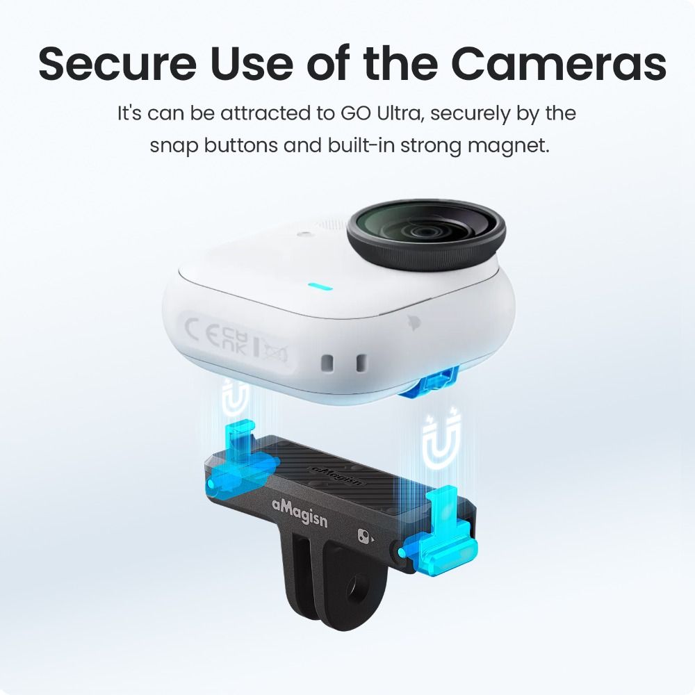 Adaptor de bază cu montare magnetică durabilă pentru accesorii cameră de acțiune Insta360 Go Ultra