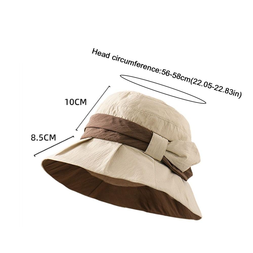 Japanese-Style Solid Color Ladies Sun Hat Sun Protection Thin Style Dome Fisherman Hat Bucket Hat Summer Season