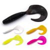 Silicone Ribbed Curly Tail Soft Bait – 15 Piece Bag
