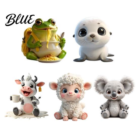 Small Decorative Magnets Acrylic Animal Refrigerator Magnet, Cow Sheep Koala Frog Seal Kitchen Fridge Magnetic Decoration for Lockers Whiteboards