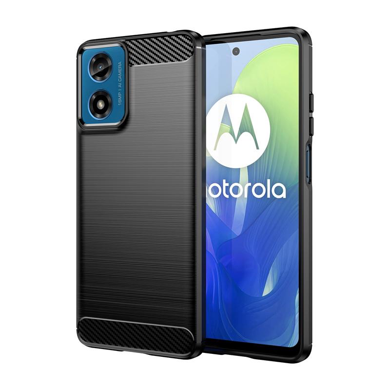 Shockproof Soft Carbon Fiber Shell For Motorola Moto G84 G64 G54 G34 G24 G04 G04s Case Rubber Silicone Bumper Protect Back Cover