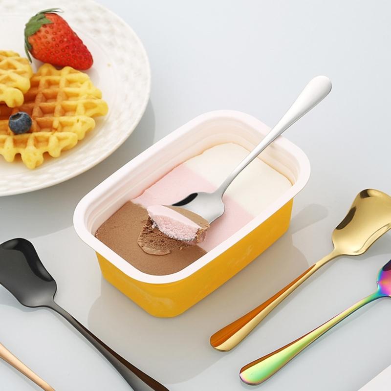 Gourd Shape Head Stainless Steel Small Shovel Spoon For Serving Ice Cream Yogurts And Other Sweet Dessert Treats