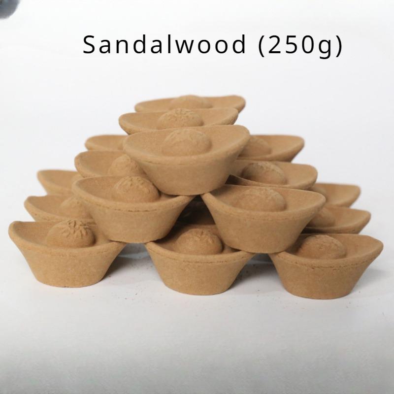 

250g Ingot Fragrance Natural Tower Incense Sandalwood Buddha Incense Home for The God of Wealth To Purify The Air Aromatherapy Sandalwood (250g)