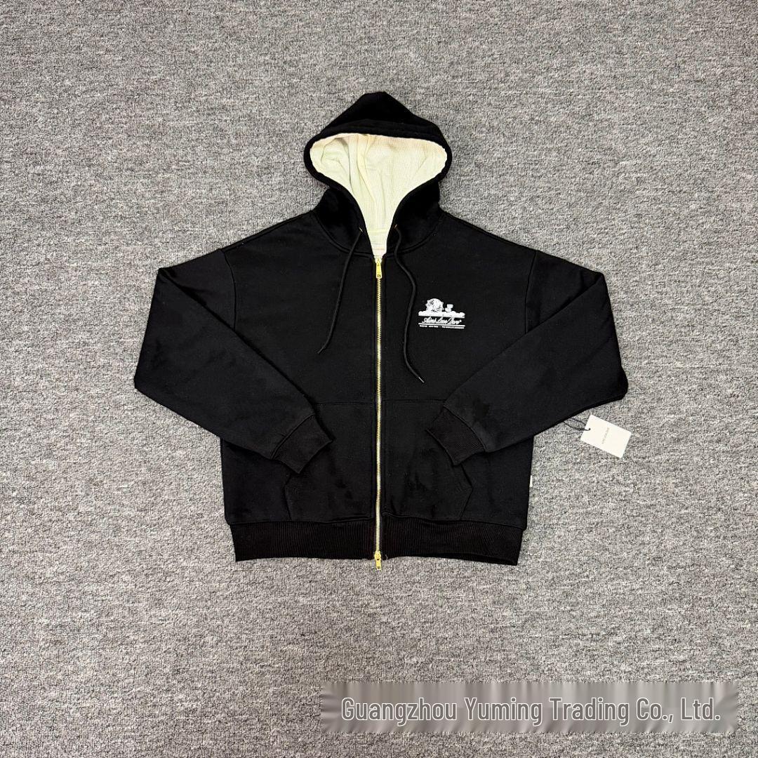 Унисекс ALD Кардиган-худи на молнии с двойной вафельной вязкой Large