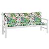 Garden Bench Cushions 2 pcs Multicolored Oxford Fabric