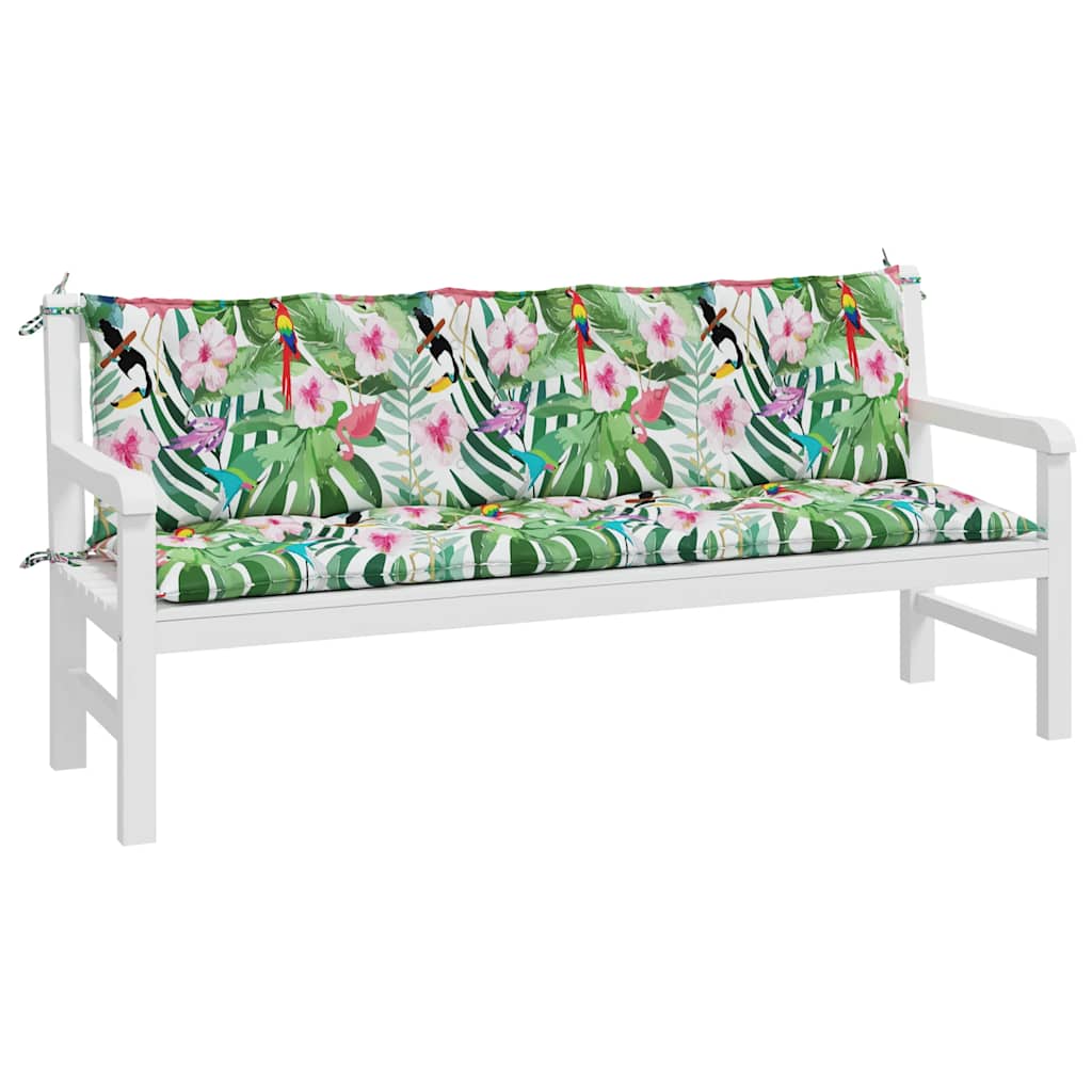 Garden Bench Cushions 2 pcs Multicolored Oxford Fabric