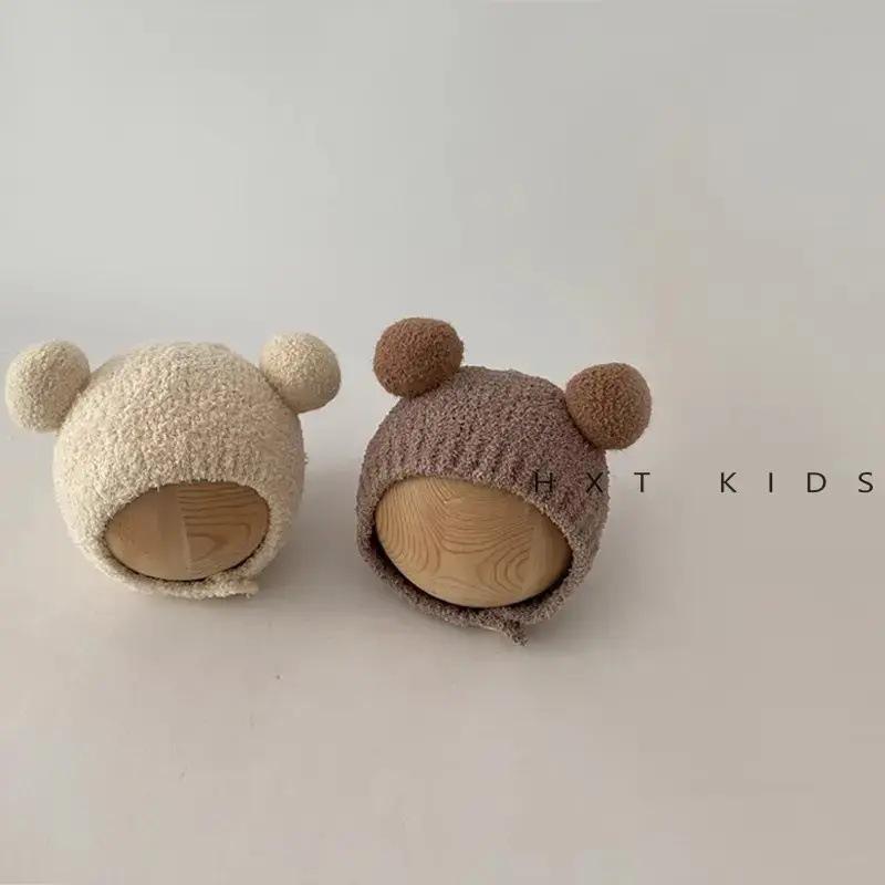 Autumn & Winter Knitted Fleece Baby Hat with Ear Protection for Boys & Girls