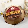Galatasaray1 Personalized Name Umbrella Automatic Umbrella Folding Umbrella with 8 Ribs Durable Plastic Iron Travel Essential Outdoor Accessory