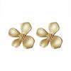 Vintage Osmanthus Flower Earrings Gold Floral Stud Elegant Minimalist Jewelry For Women