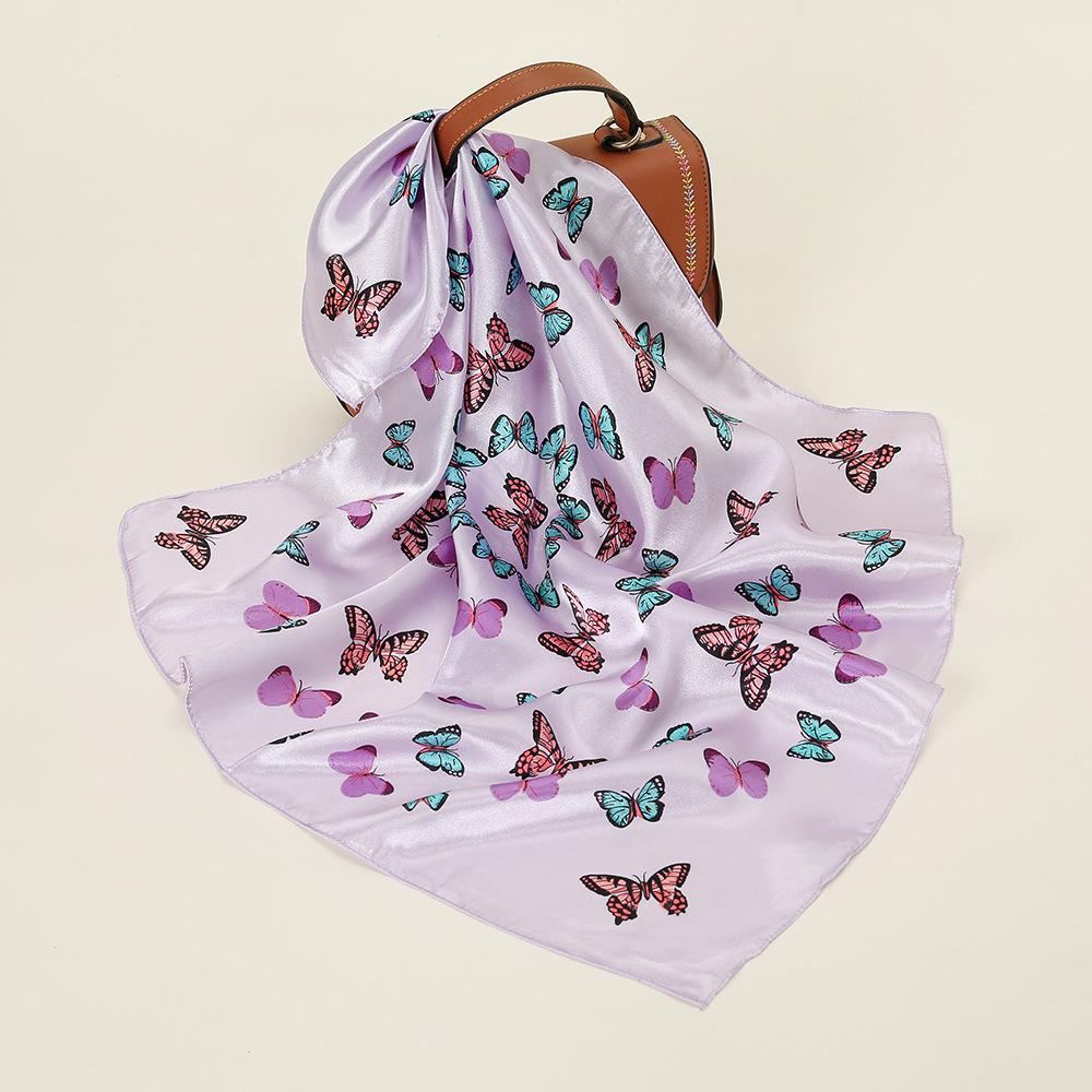 New Imitation Silk Versatile Square Scarf Decorative Commuter Career Scarf Women's Fashion Printed Scarf