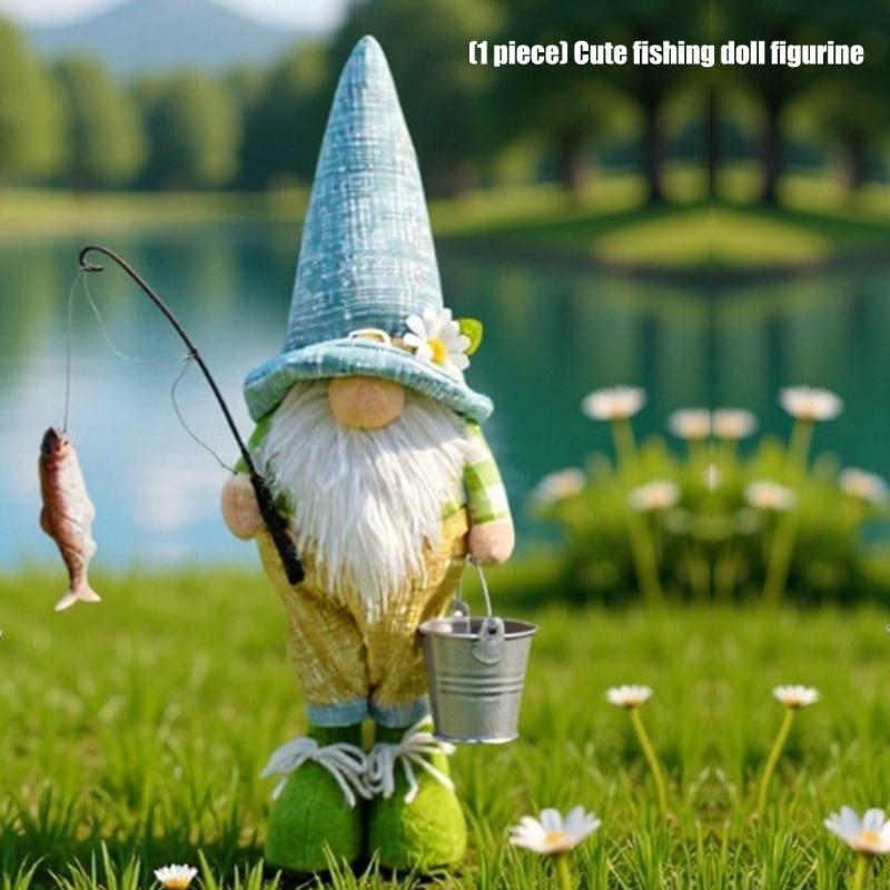 Handgefertigte Angler-Gnome-Dekorationen Elfen Skandinavische Tomte-Gnome Figuren Puppe für Zuhause Küche Kaffee-Ecke Tisch