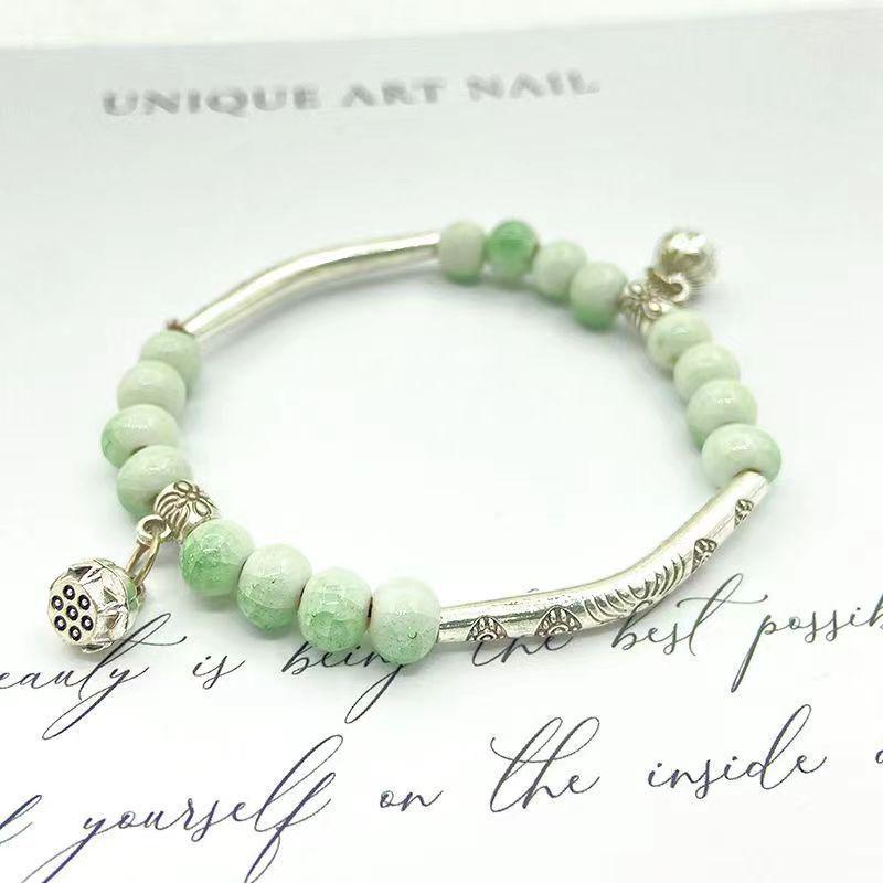 

Браслет з керамічних намистин ручної роботи в стилі Морі для жінок - Етнічний, Модний, Свіжий, Літературний аксесуар Standard