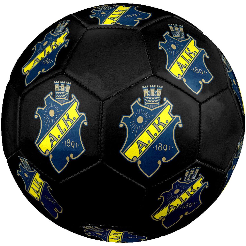 FC AIK Size 5 Soccer Ball, Machine-Stitched PVC, Durable & High Bounce, All Ages Fit, fan merchandise, matches & outdoor use.