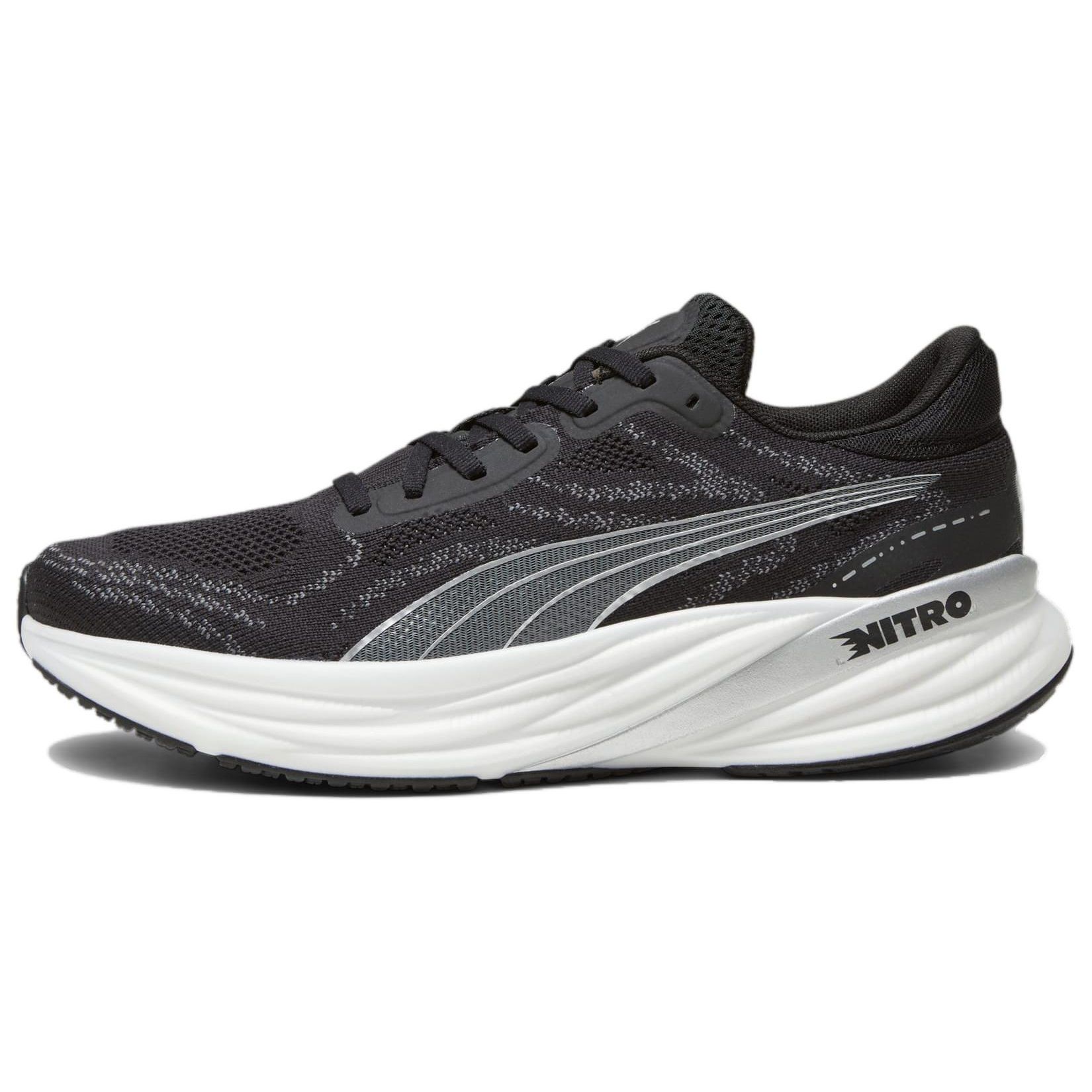 

Puma Magnify Nitro 2 Black Silver Men Sneakers White 376909-01 39