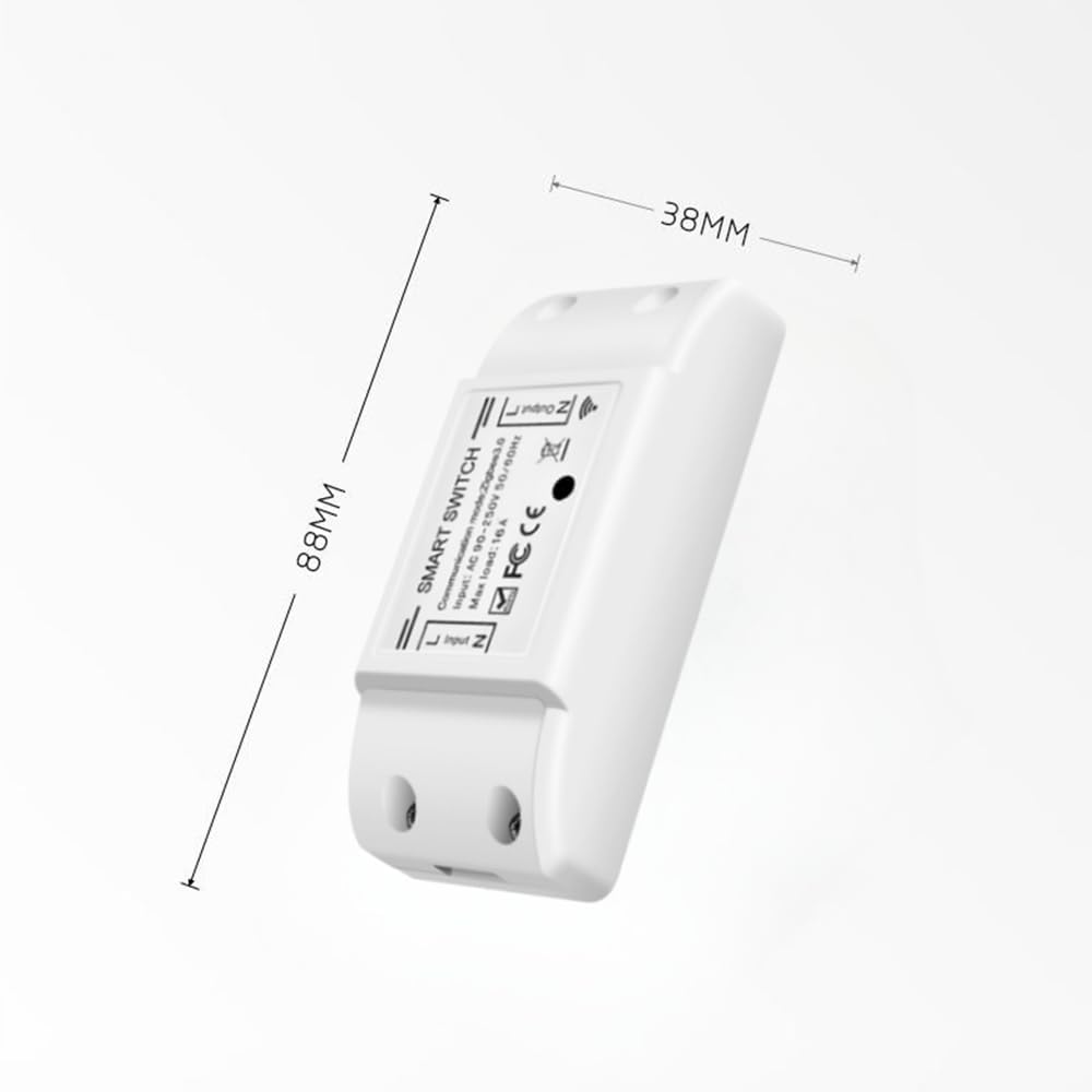 3Pcs WiFi and BT Smart Switch Relay 10A 2200W Dual-Mode On/Off Device Voice Tuya APP Remote Control Timing Switch Smart Home Voice Control for