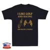 I Like Golf And Racing And Maybe 3 People Vintage Men's Short Sleeve T-Shirt Tee