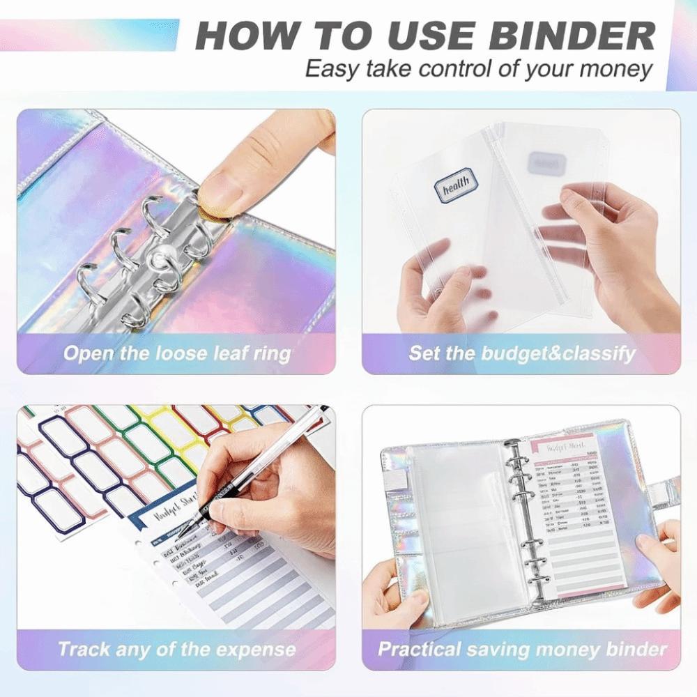 Loose-leaf Envelope Challenge Notebook Colorful Saving Money Organizer  Journal Planner