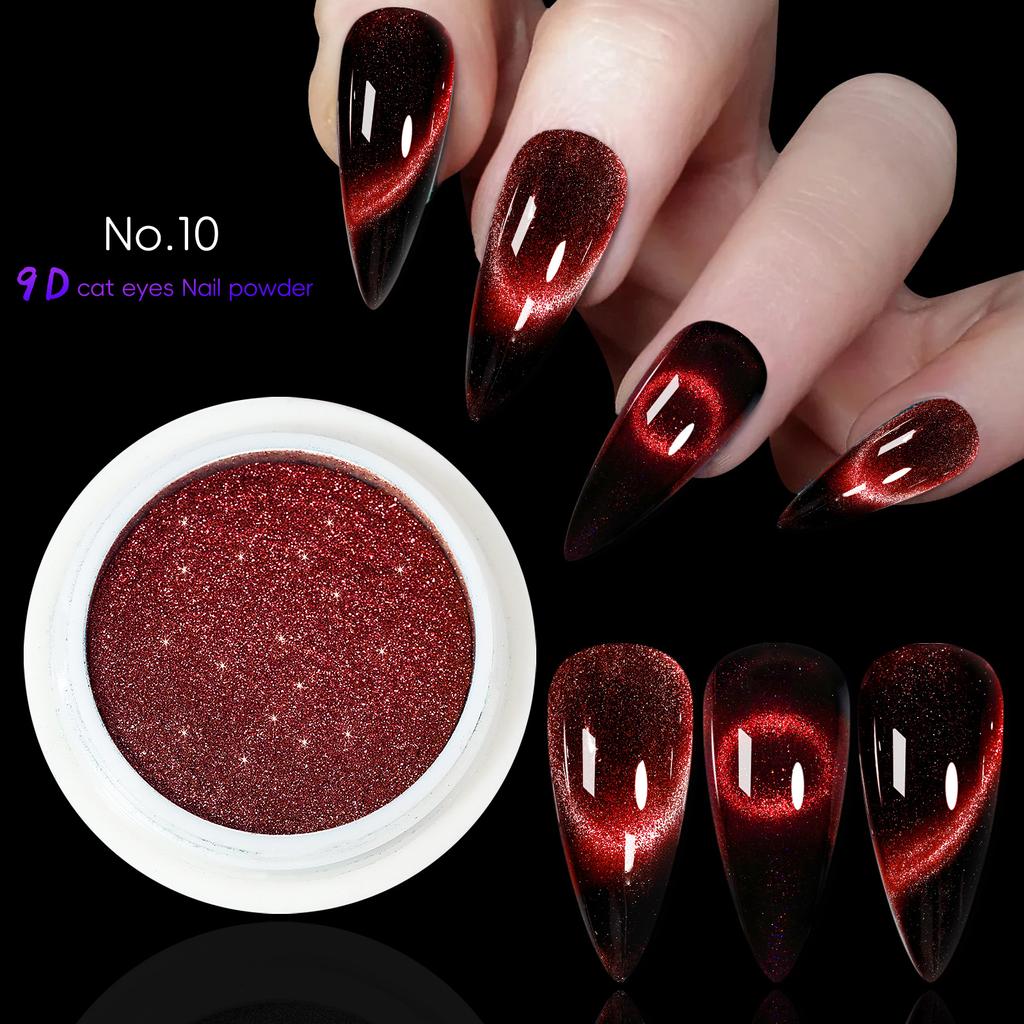 Xiaomi 9D Meteorite Cat Eye Powder Strong Magnetic Nail Glitter Pigment Manicure Holographic Laser Chrome Dust Can Use With Polish Gel