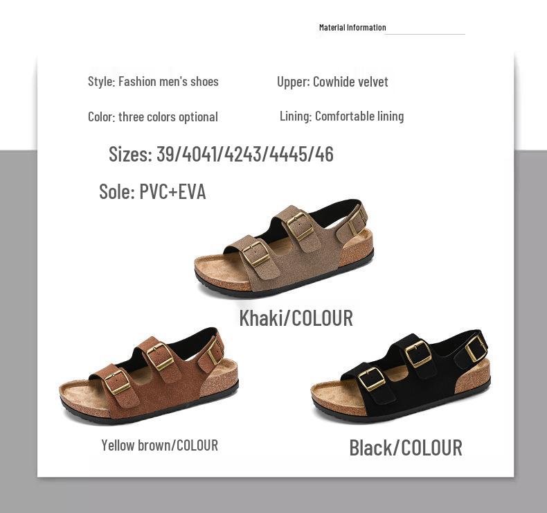 Men's Non-Slip Summer Sandals - Wear-Resistant Driving & Beach Slippers for Outdoor Sports