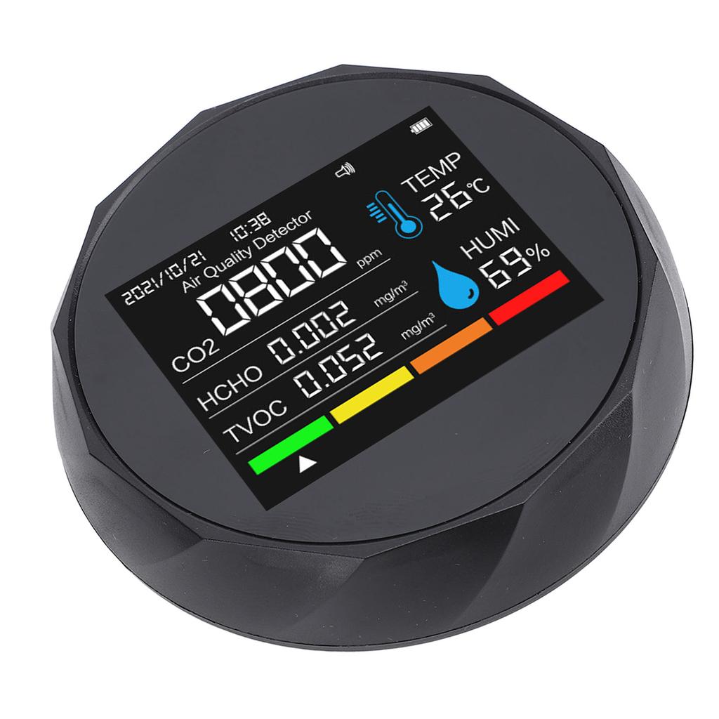 5 in 1 Indoor Air Quality Detector Bluetooth APP Accurate Sensor Magnetic Wall Mount Portable Air