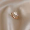 18K Rose Gold Mother-of-Pearl Shell Ring – Japanese & Korean Style Index Finger Ring for Women