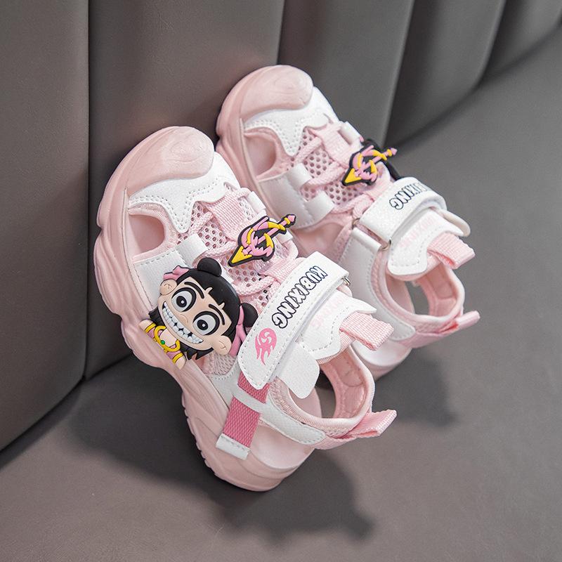 Nezha Kids  2026 Closed-Toe Sandals: Summer Sports Style with Soft Soles for Boys & Girls 27 - 16.80cm
