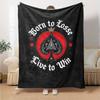 1pc Born To Lose Live To Win Soft Flannel All Season Throw for Home, Office, Outdoor UseDurable Comfort Soft Warm Throw for Home