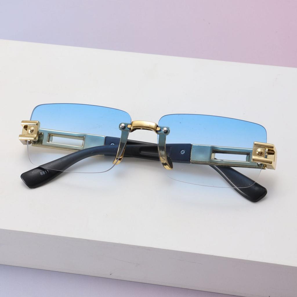 Frameless Trimmed Square Adult Sunglasses Sunglasses Women'S Fashion Commuter Sunglasses