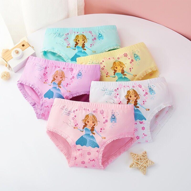 5Pc Random Color Baby Girls Briefs Panties Cotton Children's Underwear Girls Shorts