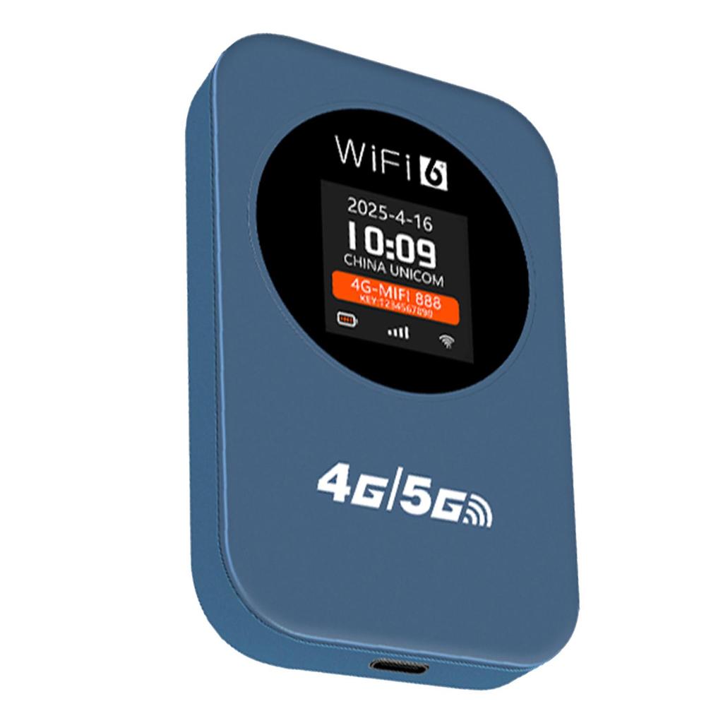 Portable 4G WiFi Router Mobile Wireless Hotspot for Travel Camping Hotel LCD Display 3000mAh Battery Support SIM Card Asian Version