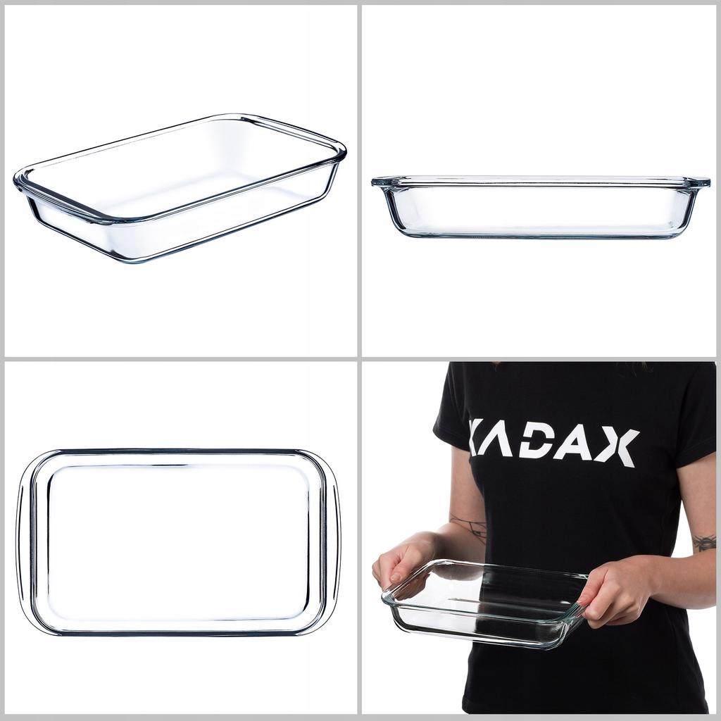 KADAX Naczynie Żaroodporne Prostokątne Szklane małe Do Zapiekania
