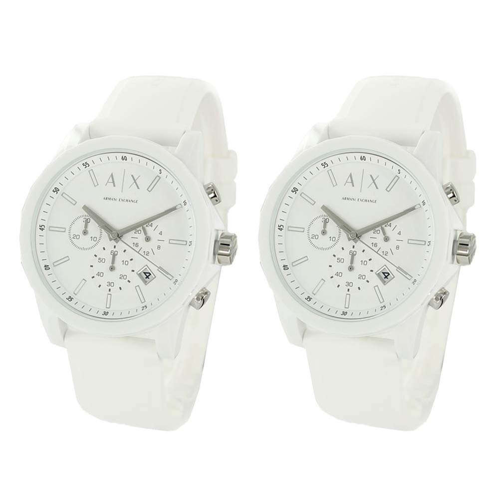 

Armani Exchange Pair Watch Active Chronograph White Rubber AX1325AX1325 з футляром для зберігання [елемент]