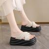 Fashion Shoes Slippers Soft String Bead Platform Increased Internal Slides Slipers Women Comfort Summer 2025 Shoes Ladies' Slippers Incr