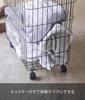 Yamazaki Jitsugyo Laundry Basket with Casters Black Approx. W28 x D46.5 x H61cm Tower Laundry Basket Large Capacity 4777