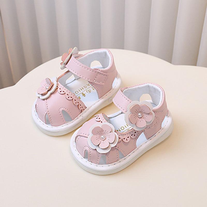 Princess Baby Girl Sandals With Soft Sole And Rattle For Toddler Summer Play
