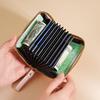 French Chic Quilted Accordion Card Holder for Women with Multiple Card Slots & Coin Purse