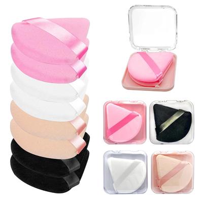 Dreieckiger Puderquaste, Make-up-Schwamm für das Gesicht, weiche dreieckige Puderquasten für losen Puder, Körperpuder, kosmetische Grundierungsschwammpackung