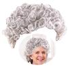 100 Days of School Old Lady Wig Costume Grandma Wig Glasses Necklace Old Lady Cosplay Set for Halloween Dress Up Party