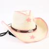 Popular Western Cowboy Straw Hat Men's and Women's Fashion Shade Straw Hat Classic Outdoor Western Cowboy Hat