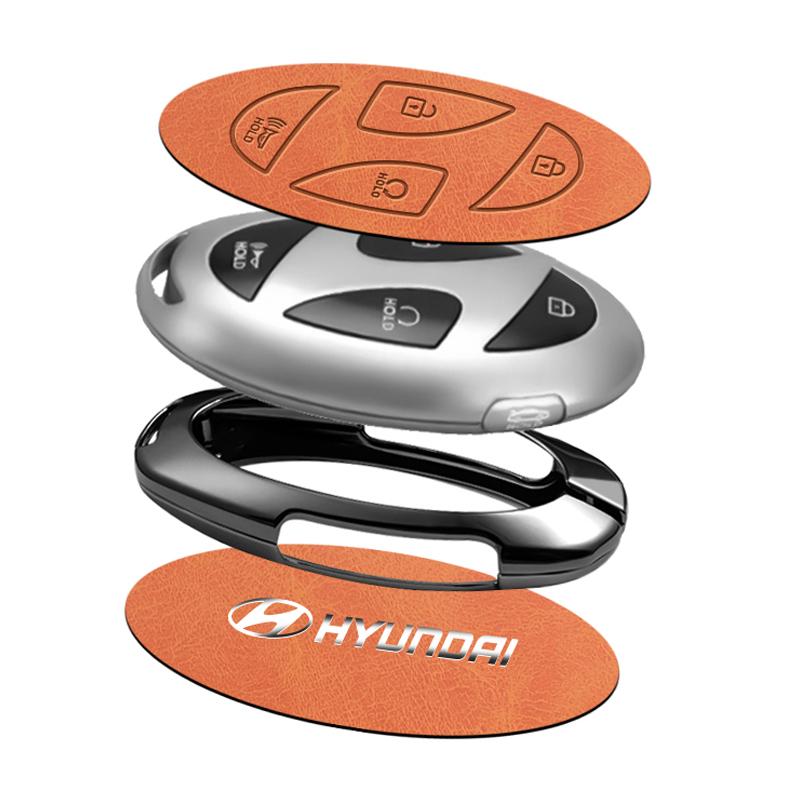 Fashion Car Metal Smart Remote Key Case Cover Shell Protection Auto Accessories For Hyundai IONIQ 6 New Grand Prix GN7 2023 2024