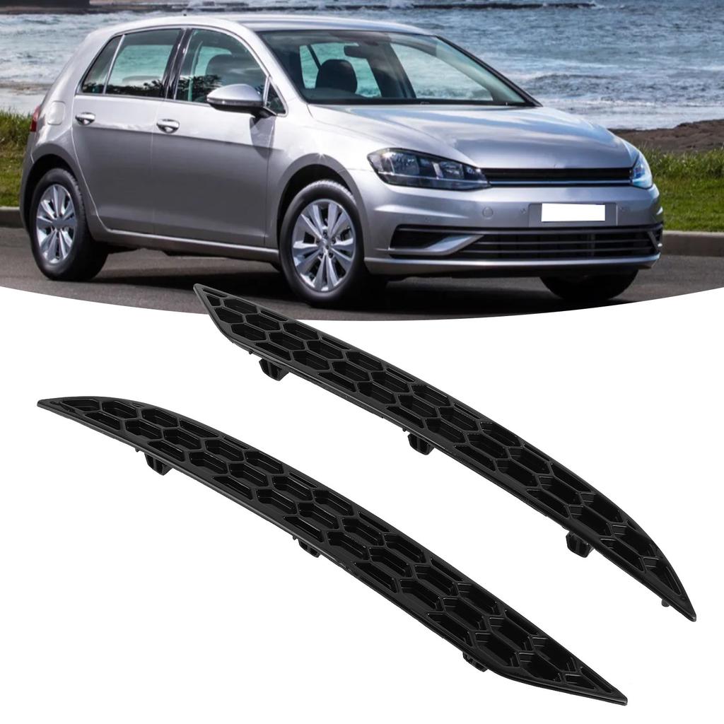 2Pcs Gloss Black Rear Bumper Reflector Honeycomb Delete Set Fit for MK7.5 GTD R2017?2020