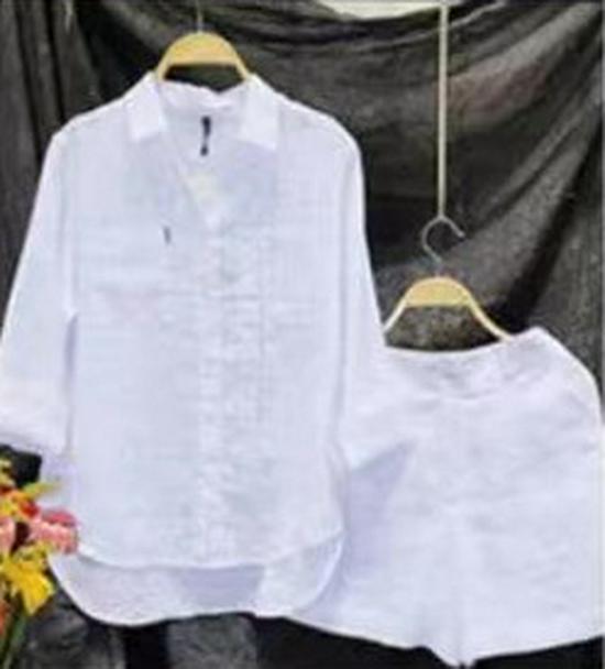 Southeast Asia Summer Fashion Loose Slimming Casual Two-Piece Shirt Set, 2025 Collection 2XL