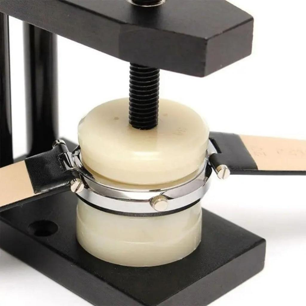 Watch Press Set, Watch Bottom Cover Tool With 12 Dies(18-50mm), Screw Type Capping Machine Manually Rotating Cover Tool, Watch Repair Tool Kit