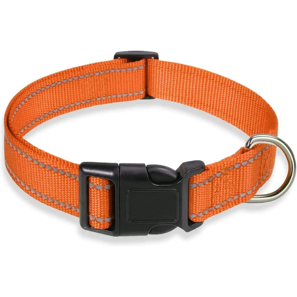 Nylon Collar Reflective Quick Release Suitable for All Seasons Adjustable Dog Choker Small Breeds Dogs Pectoral Pets Collars Big