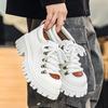 2026 New Casual Sports Trend Fashionable Thick Sole Height Increasing Low Top Big Head Casual Workwear Boots Trendy Men's Shoes